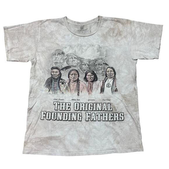 The Mountain The Original Founding Fathers Native American Shirt Men's Large - Picture 1 of 10